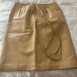 Tan Leather Skirt